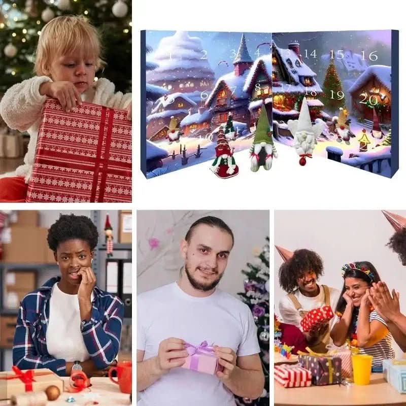 Advent Calendar Gnome Figures Handcrafted in Two Themes