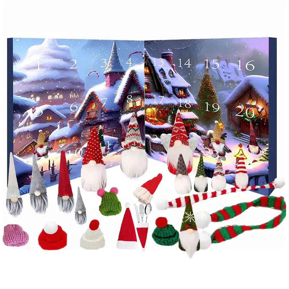 Advent Calendar Plush Gnomes in Sets of 12 or 24 Figures