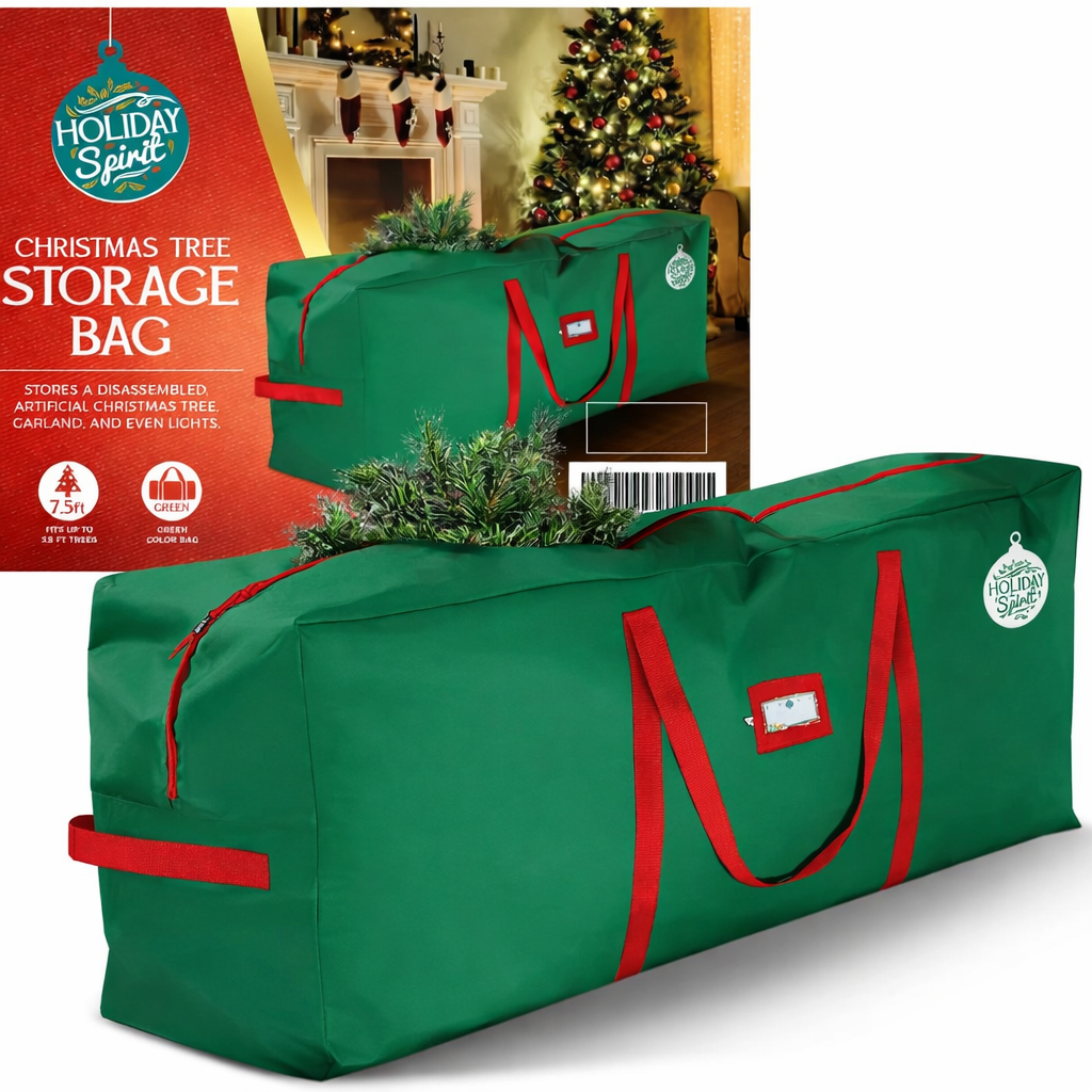 Christmas Tree Bag Waterproof Oxford 120 cm Case for Trees up to 7.5 Feet