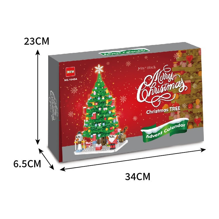 Advent Calendar Building Blocks in a 24 Grid Toy Set