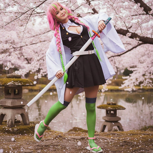 Anime Costumes for Halloween Cosplay and Dress Up Outfits with Haori Jacket Belt & Leg Wraps