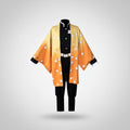 Anime Costumes for Halloween Cosplay Outfits Set with Light Up Fox Mask and Layered Wig