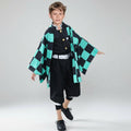 Halloween Costumes for Kids with Anime Cosplay Demon Jacket Cropped Trousers and Leg Wraps
