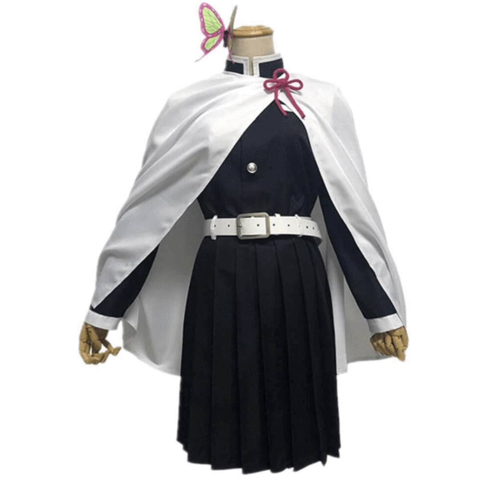Halloween Costumes for Kids with Anime Cosplay Demon Jacket Cropped Trousers and Leg Wraps