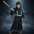 Anime Cosplay Outfits for Halloween with Mandarin Collar Wide Sleeves and Pleated Hakama Pants
