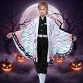 Halloween Costumes Anime Cosplay Set with Butterfly Wing Kimono Haori Jacket Trousers and Belt