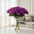 Halloween Party Decorations Artificial Long Stem Roses with Fabric Petals for Weddings