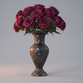 Artificial Rose Bouquet with Layered Fabric Petals for Halloween Decorations