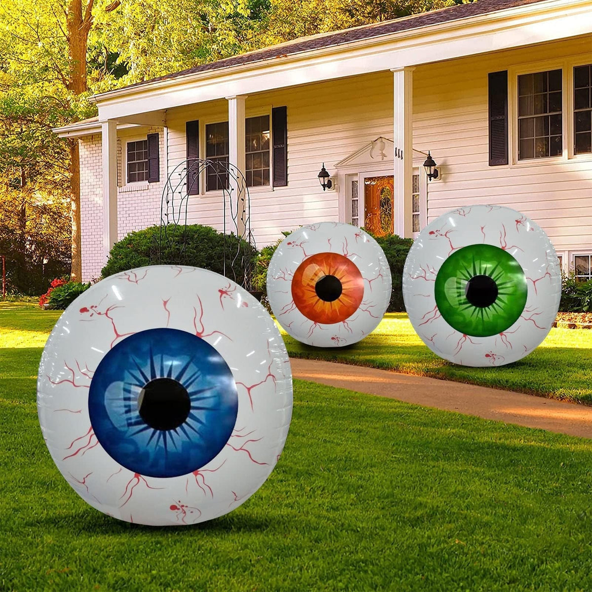 Halloween House Decorations Giant 22 Inch Bloodshot Eyeball Foil Balloon for Scary Party