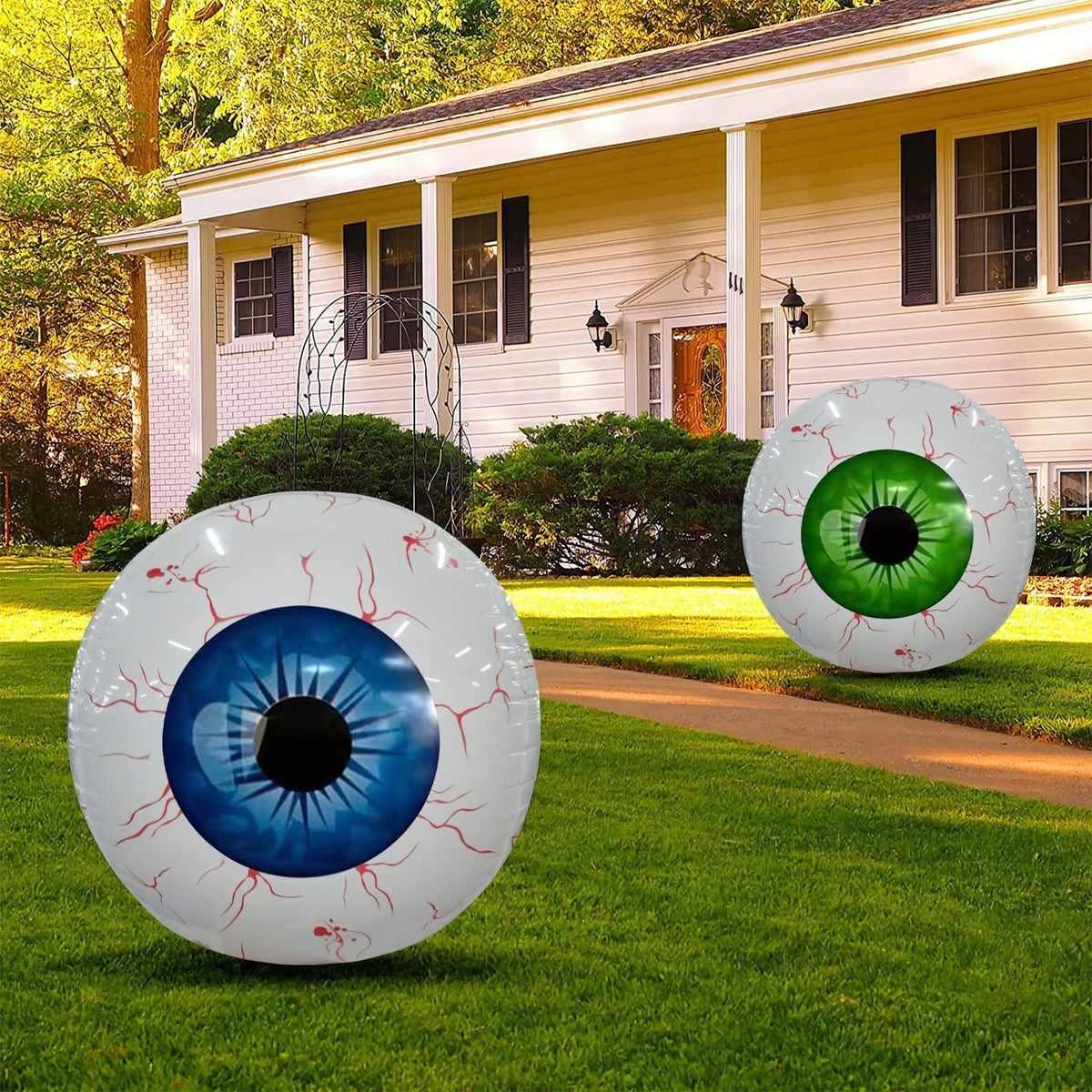 Halloween House Decorations Giant 22 Inch Bloodshot Eyeball Foil Balloon for Scary Party