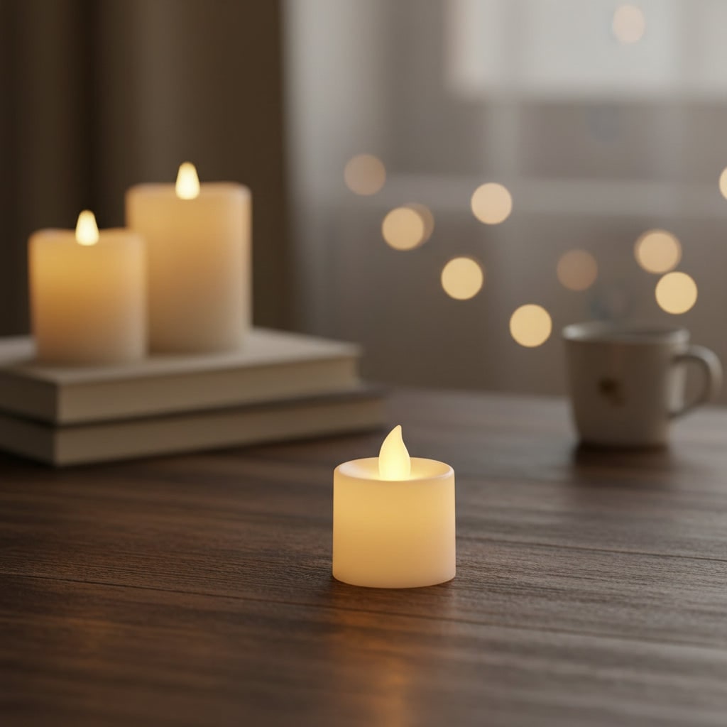 Halloween Party Decorations Battery Powered LED Candles with Flickering Glow and Wavy Edge