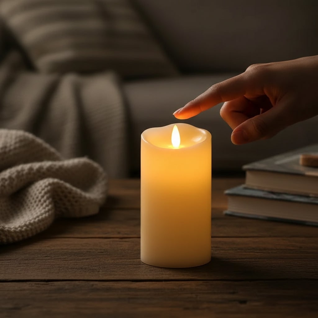 Halloween Party Decorations Battery Powered LED Candles with Flickering Glow and Wavy Edge
