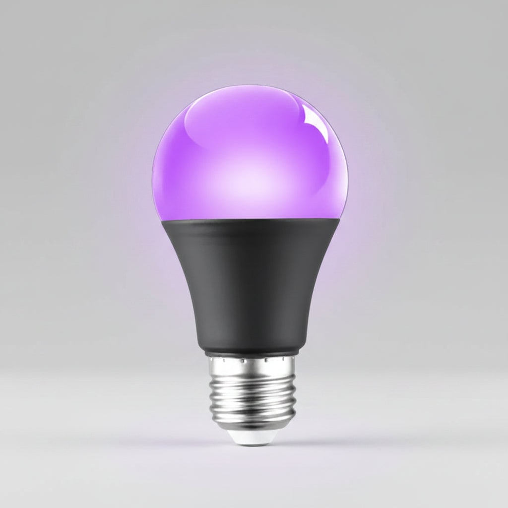 Ultraviolet LED Bulb with E26 Screw Socket for Halloween Lights and Party Glow
