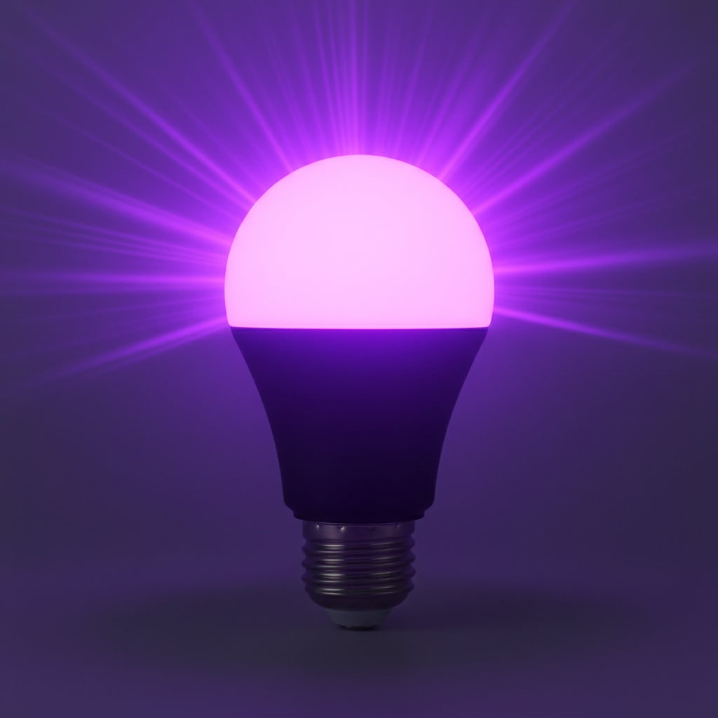 Ultraviolet LED Bulb with E26 Screw Socket for Halloween Lights and Party Glow