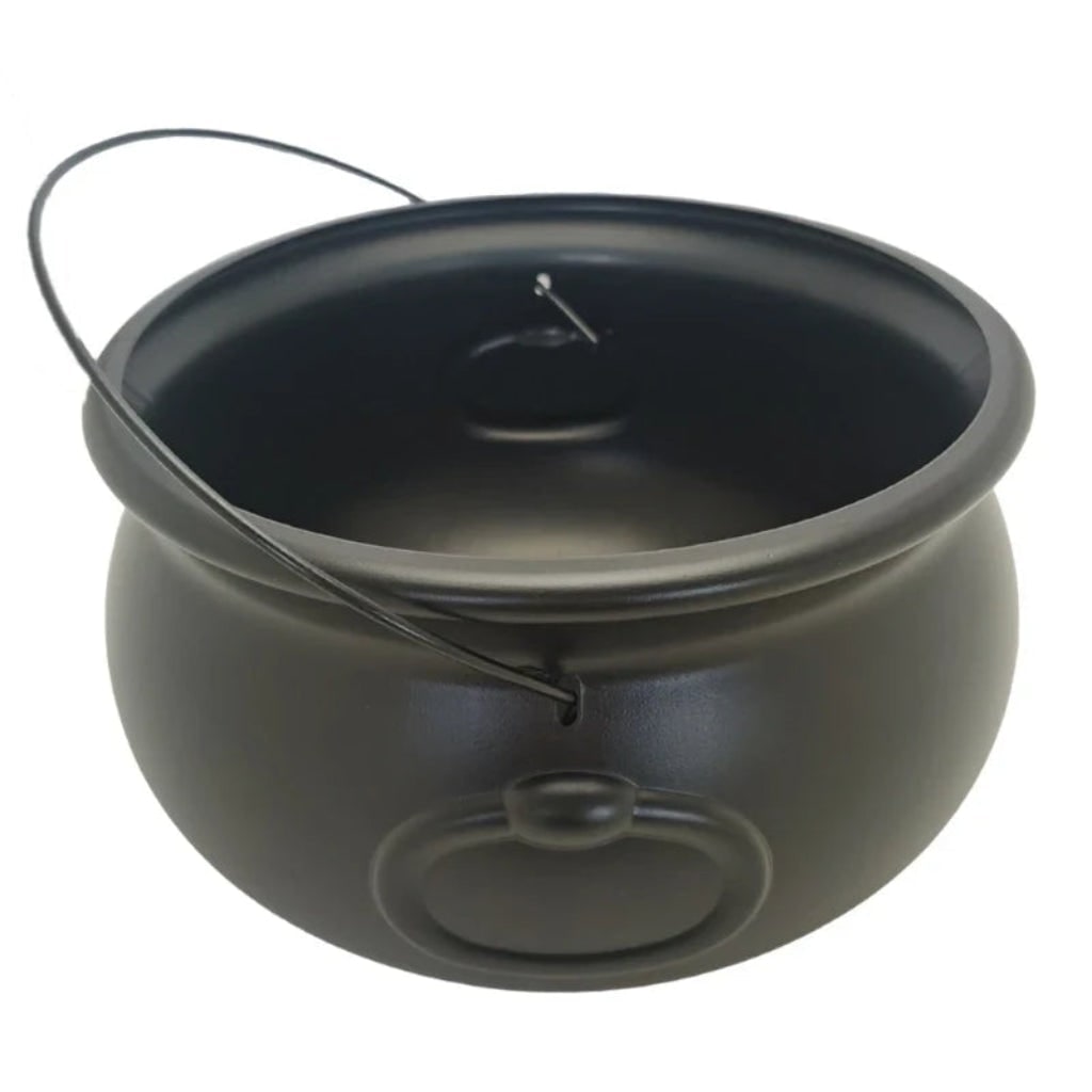 Halloween Party Decorations Cauldron with Wire Handle for Trick or Treat Sweets Display 32cm