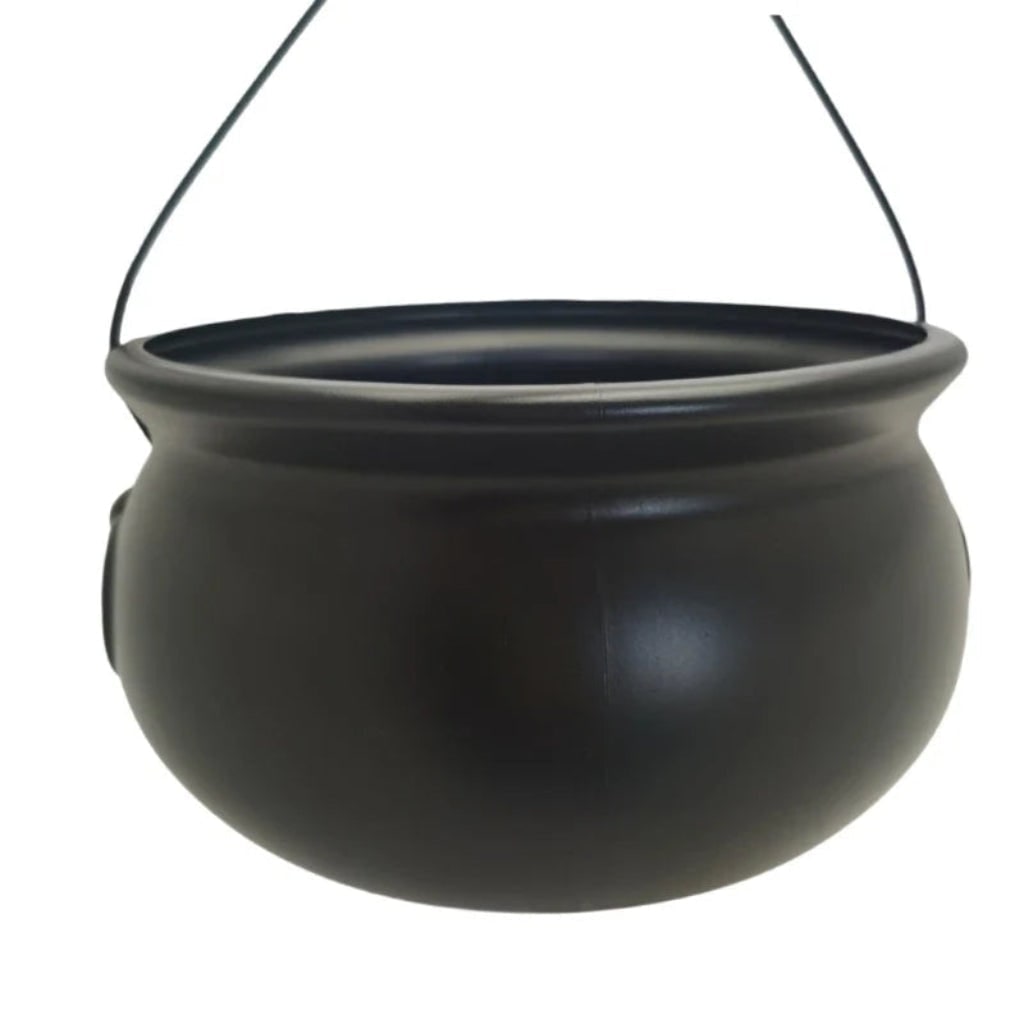 Halloween Party Decorations Cauldron with Wire Handle for Trick or Treat Sweets Display 32cm