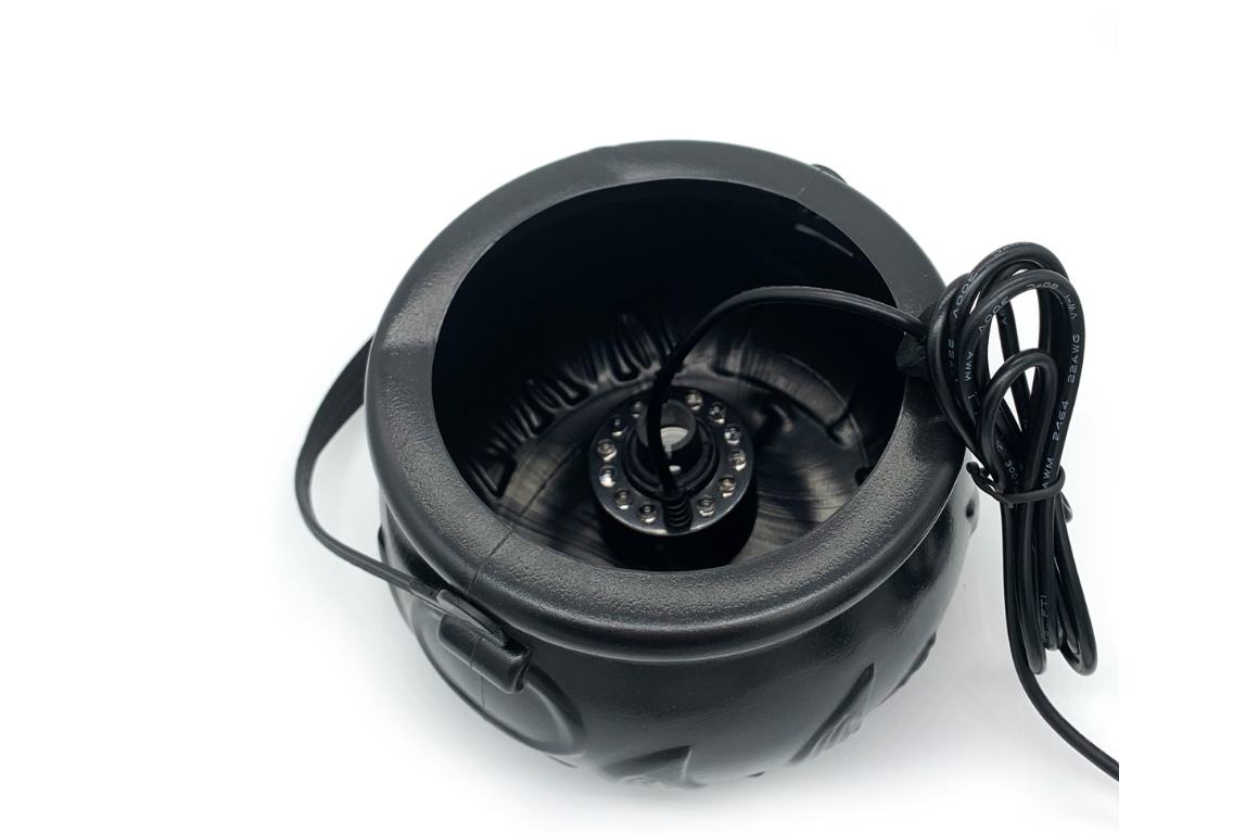 Cauldron Mist Maker Halloween Table Decorations for Party with Rolling Fog and LED Glow