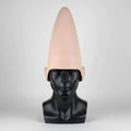 Conehead Latex Halloween Costume Mask with Moulded Ears and Forehead Wrinkles