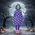 Boys Halloween Costumes Polka Dot Character Dress with Wavy Wig and Tights for Cosplay