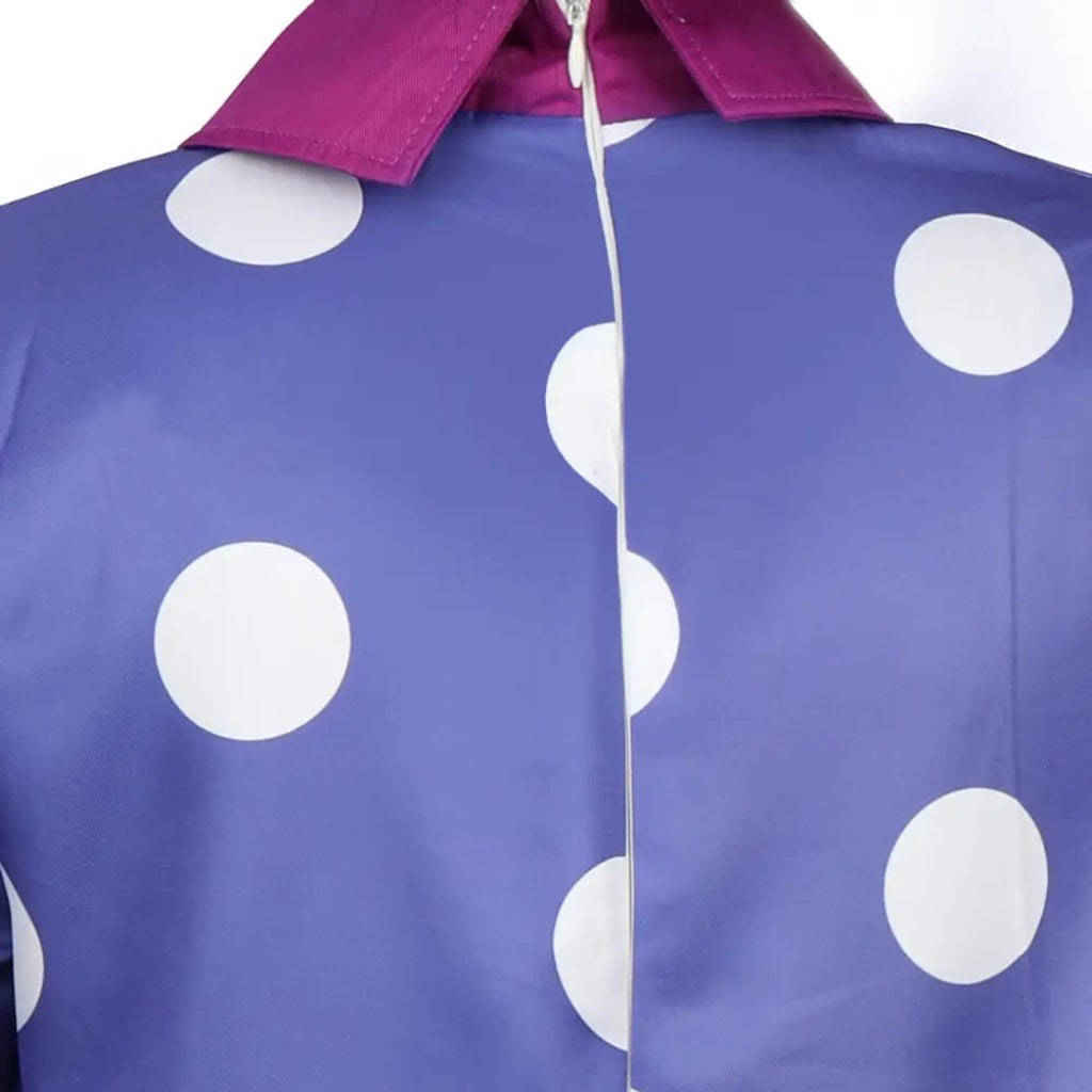 Boys Halloween Costumes Polka Dot Character Dress with Wavy Wig and Tights for Cosplay
