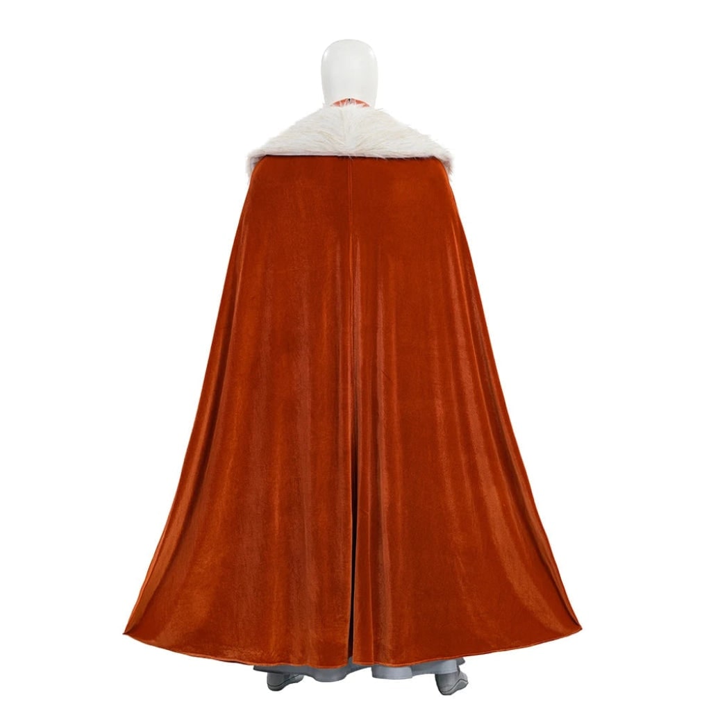 Sci-Fi Armour Print Cosplay Three Piece Set with Maxi Skirt and Velvet Cape