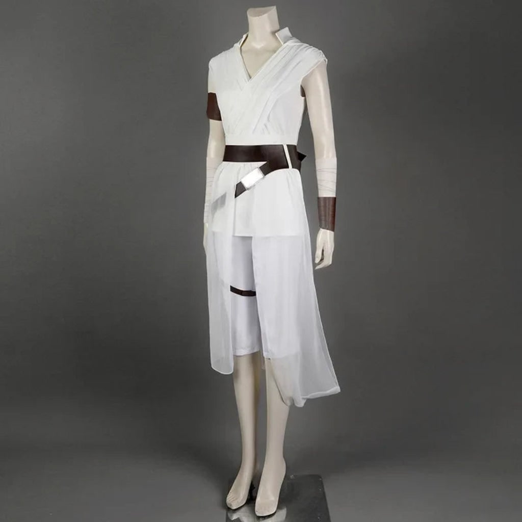 Desert Warrior Cosplay Costume with Draped Tunic Cropped Pants and Arm Wraps