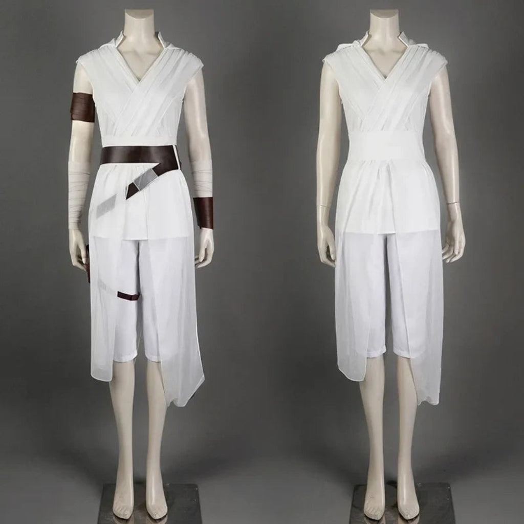 Desert Warrior Cosplay Costume with Draped Tunic Cropped Pants and Arm Wraps