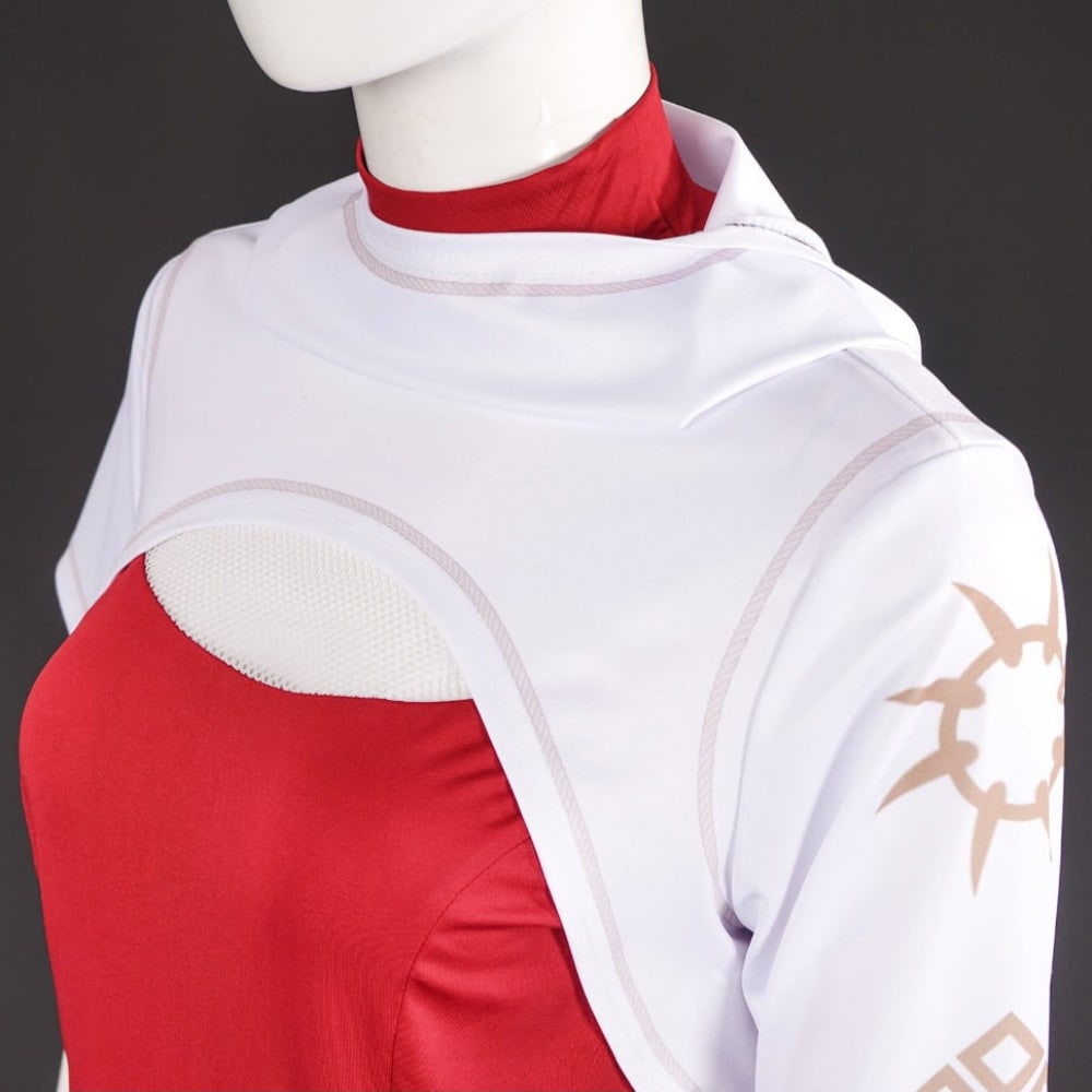 Cosplay Costume Multi Piece Set with Hooded Shrug and Pleated Skirt for Kids and Adults