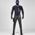 Tactical Superhero Costume Set with Balaclava Mask Knee Pads and Fingerless Gloves
