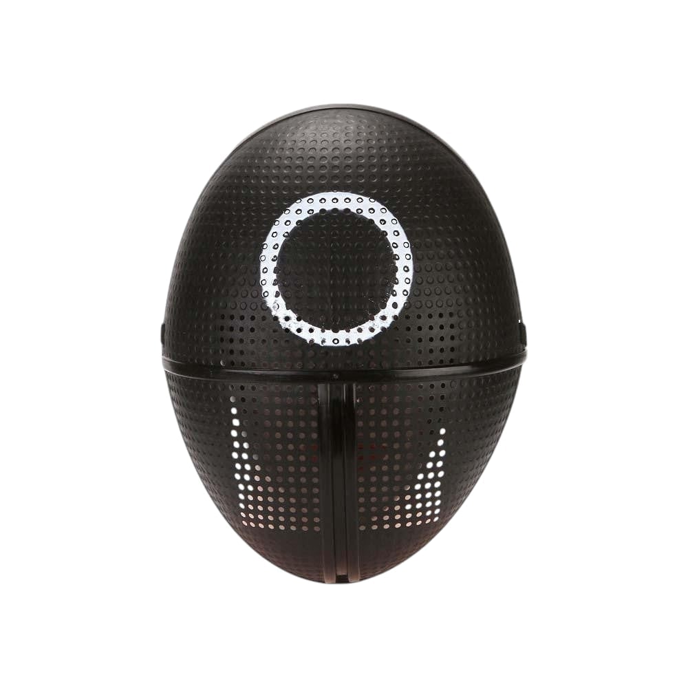 Halloween Dress Up Costume Hooded Jumpsuit with Belt and Geometric Mask for Kids Cosplay