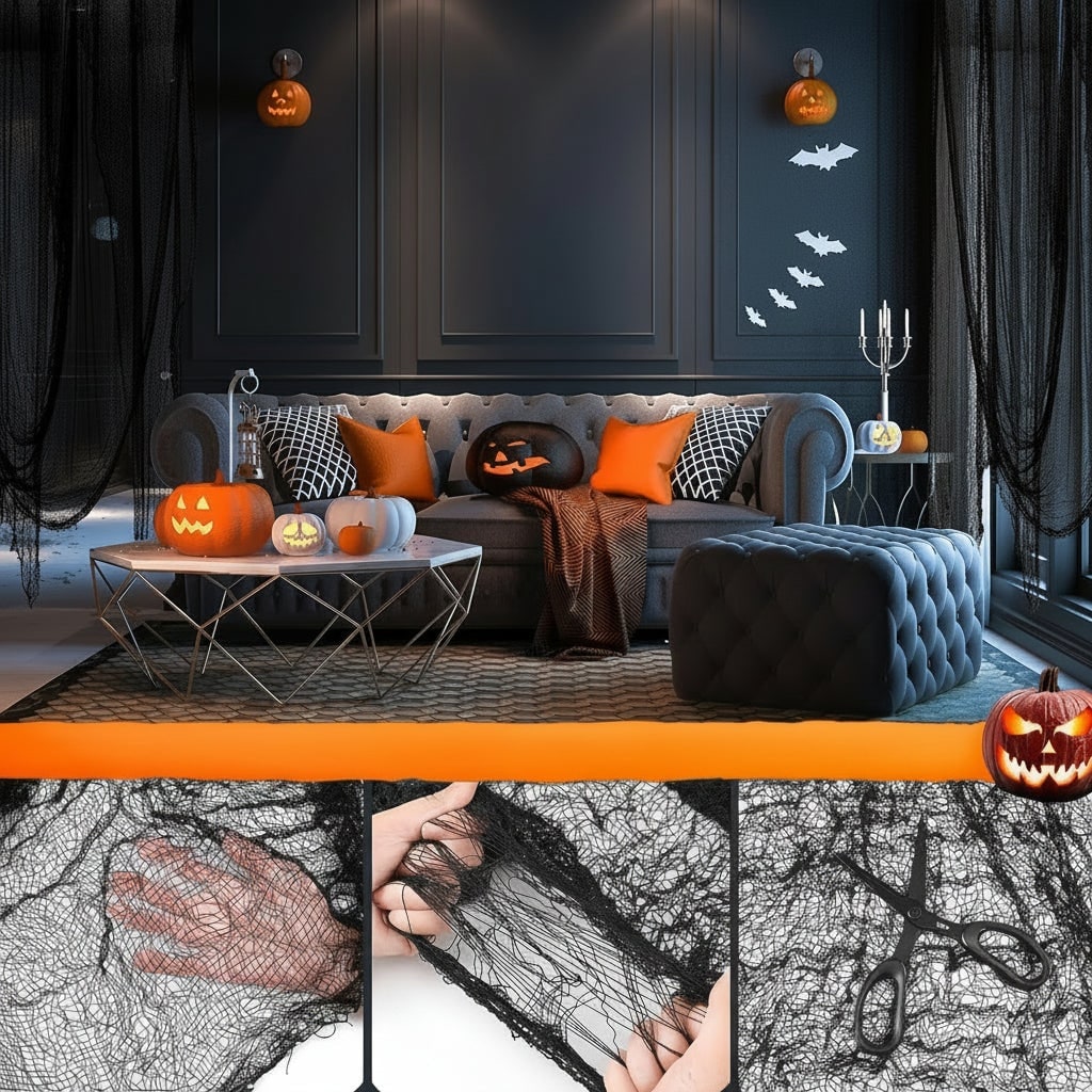 Stretchable Creepy Cloth Gauze Halloween Decorations for Indoor and Outdoor Use