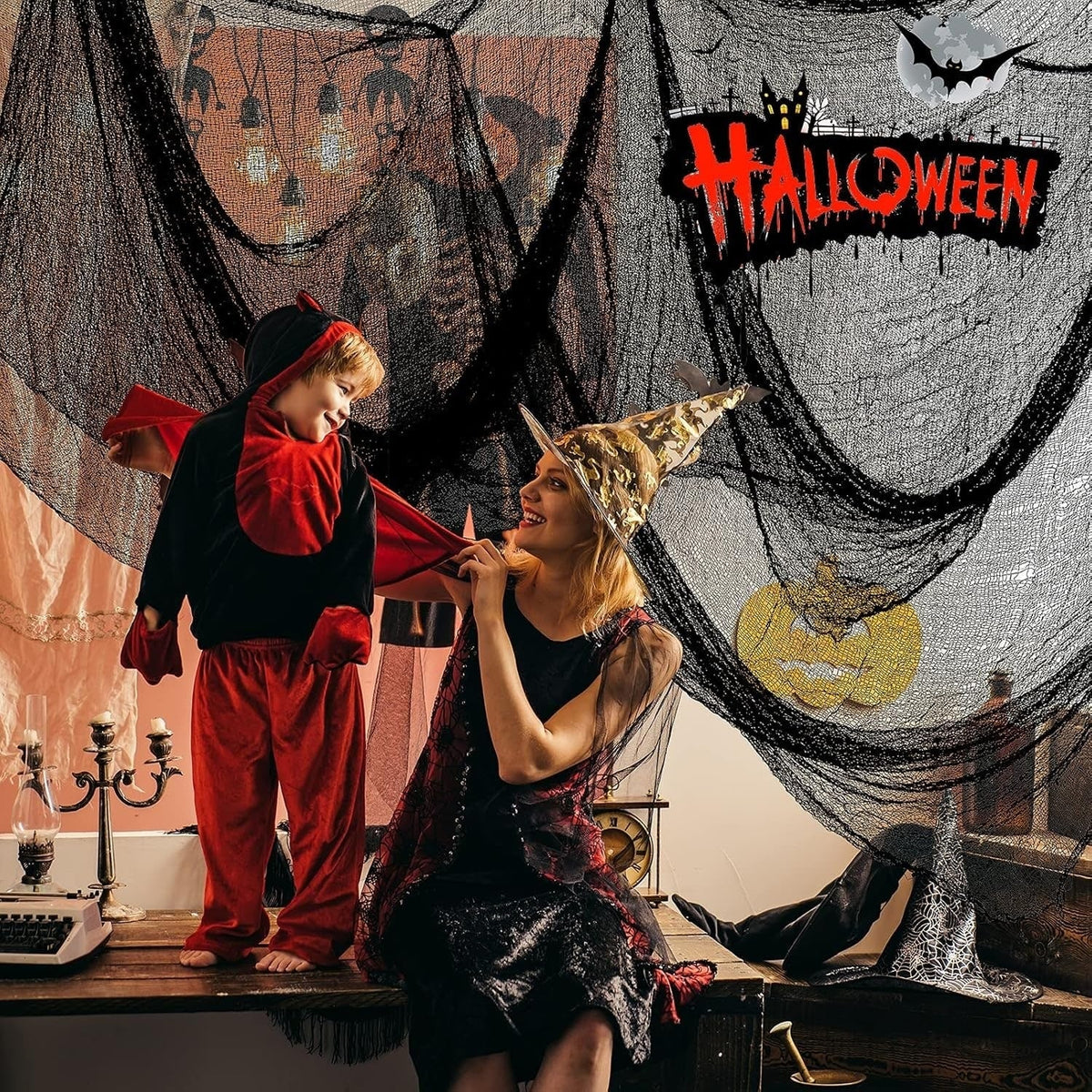 Stretchable Creepy Cloth Gauze Halloween Decorations for Indoor and Outdoor Use
