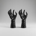 Wall Candle Holders Gothic Creepy Hand Design Textured Resin Set for Halloween Decor