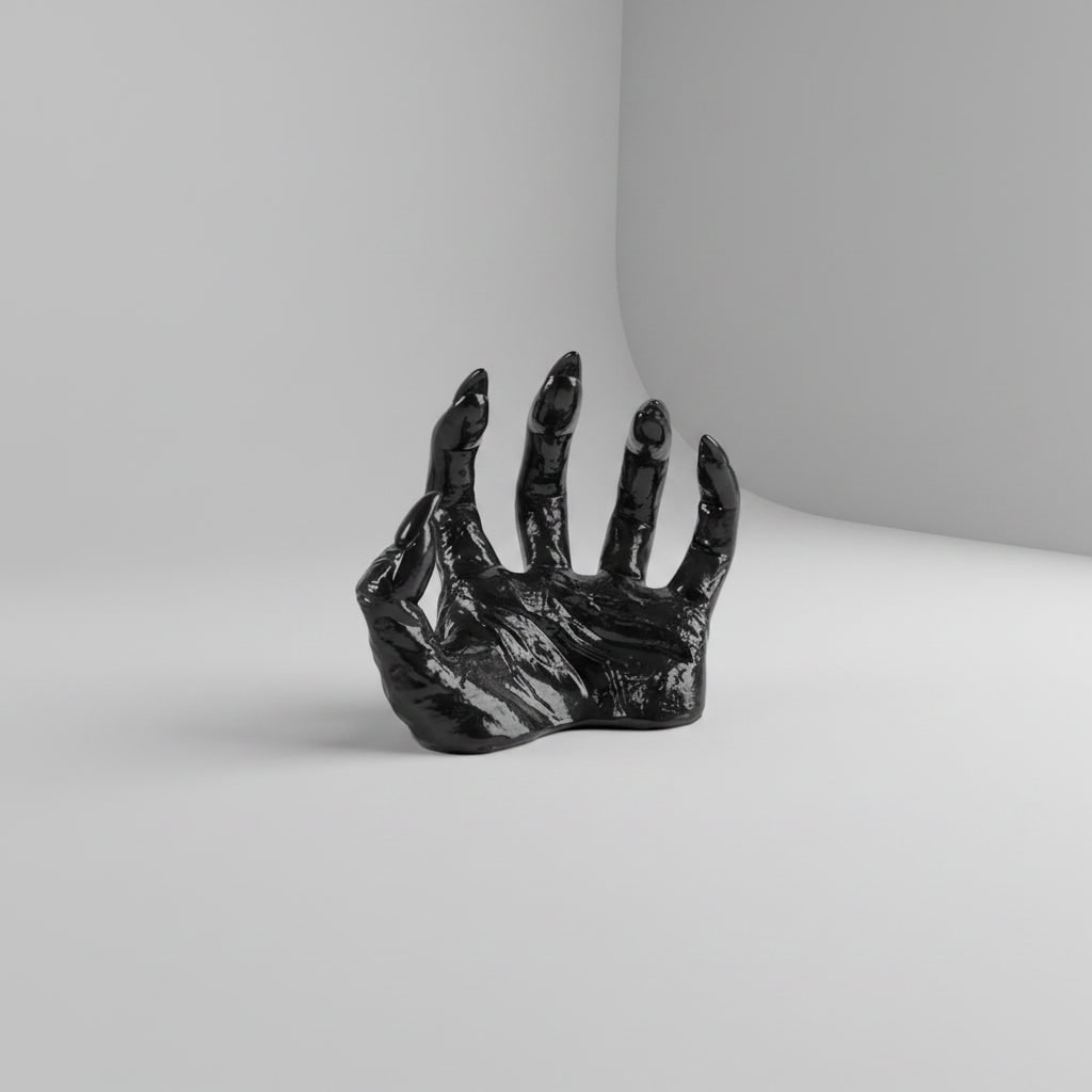 Wall Candle Holders Gothic Creepy Hand Design Textured Resin Set for Halloween Decor
