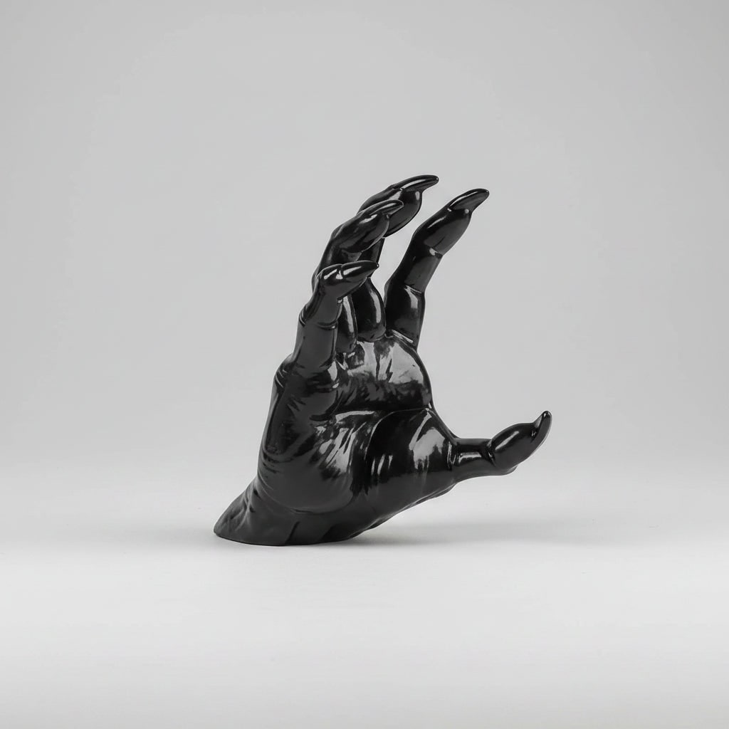 Wall Candle Holders Gothic Creepy Hand Design Textured Resin Set for Halloween Decor
