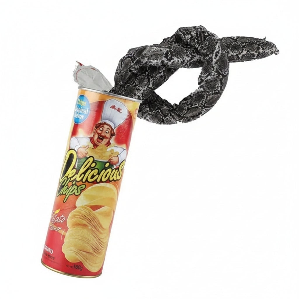 Fake Prank Snake in a Can Gag Toy with Spring Loaded Jump for Halloween