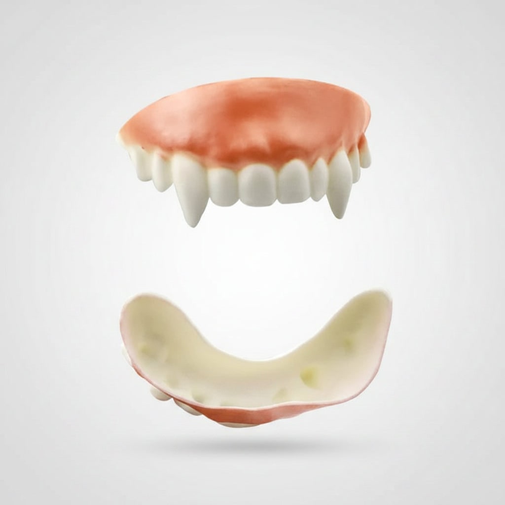 Halloween Vampire Costume Fake Teeth Partials with Fangs and Moulded Gums