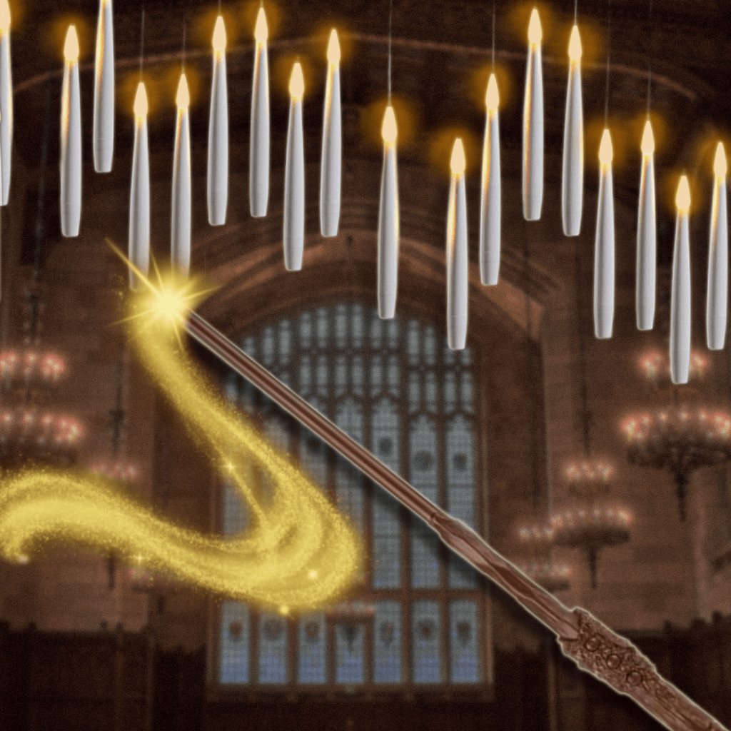 Halloween Flameless LED Taper Candles with Remote Control and Flickering Glow