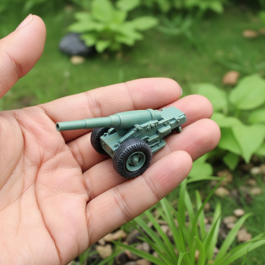 Funny Halloween Garden Gnome Figurine with Cannon Two Piece Resin Fairy Decor Set