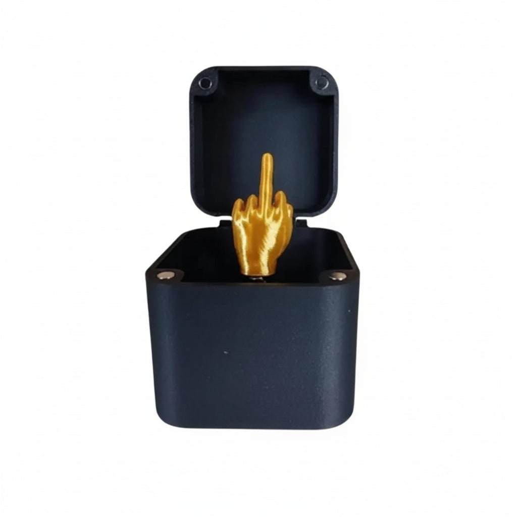 Halloween Gifts Spider Prank Box with Spring Loaded Pop Out Surprise and Wooden Sliding Lid
