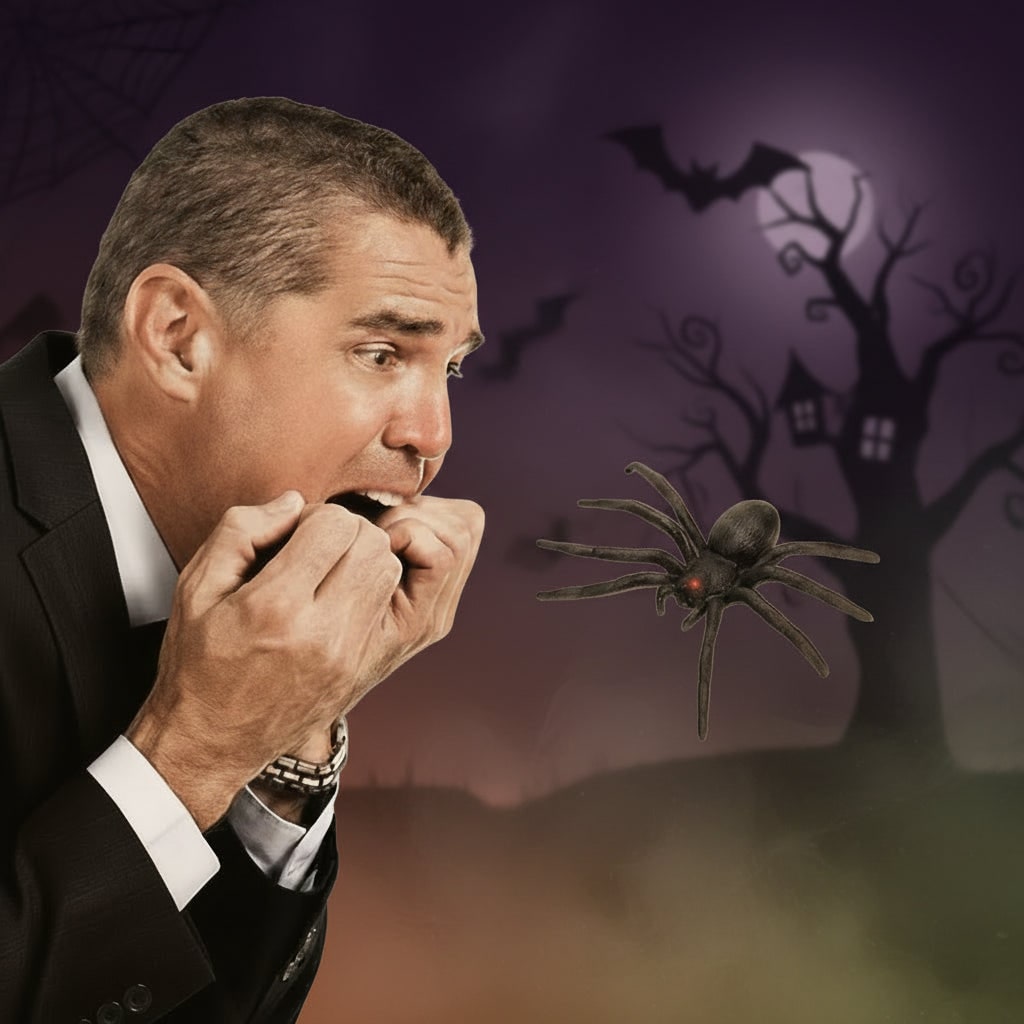 Wooden Spider Prank Box with Jump Scare Halloween Gag Gift and Sliding Lid