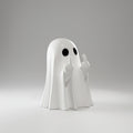 Halloween Figurine Cheeky Ghost Tabletop Resin Decoration with Rude Hand Gesture