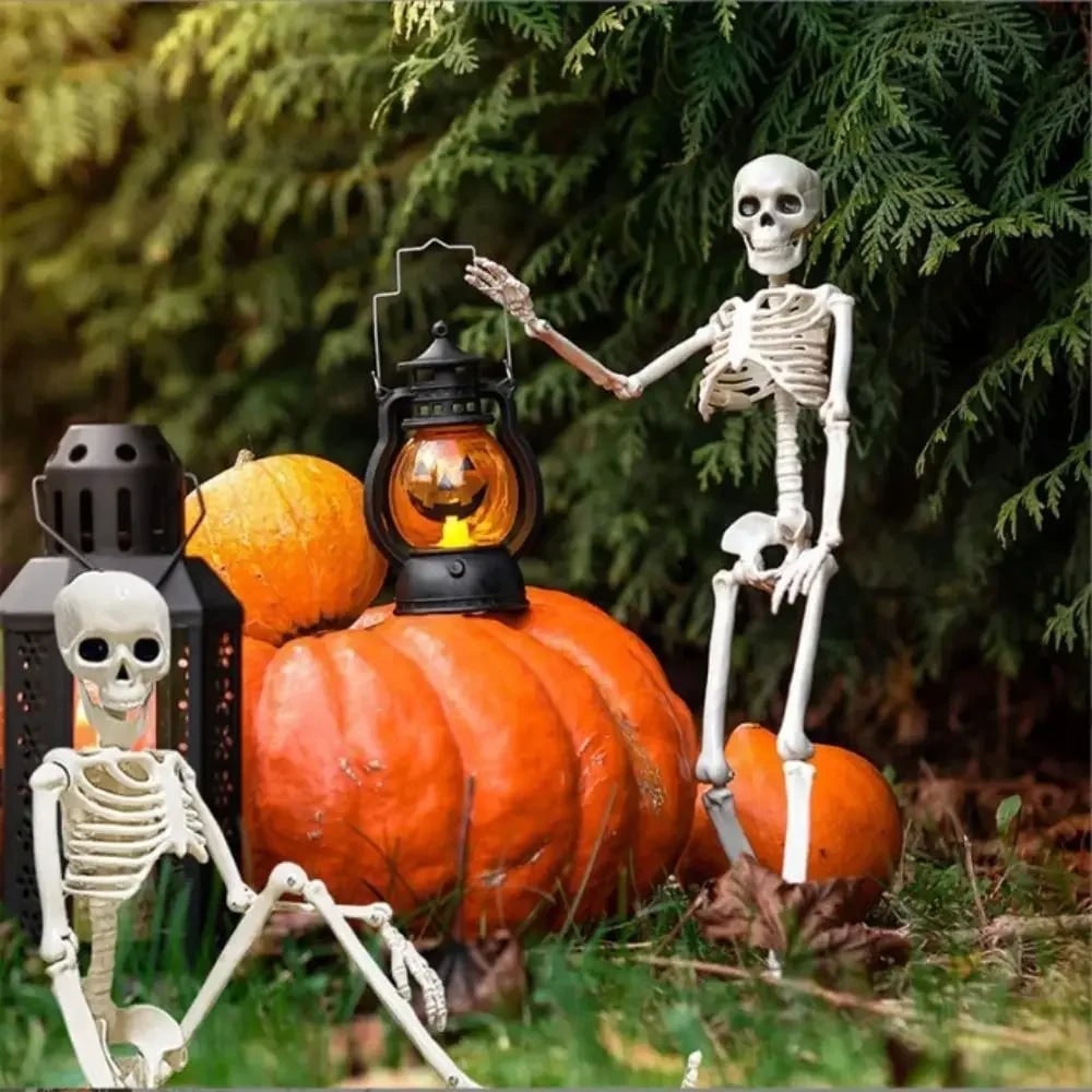 Halloween Skeleton Decorations with Poseable Joints for Indoor and Outdoor Display