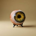 Realistic Eyeball Halloween House Decorations with Glossy Finish and Three Legged Stand