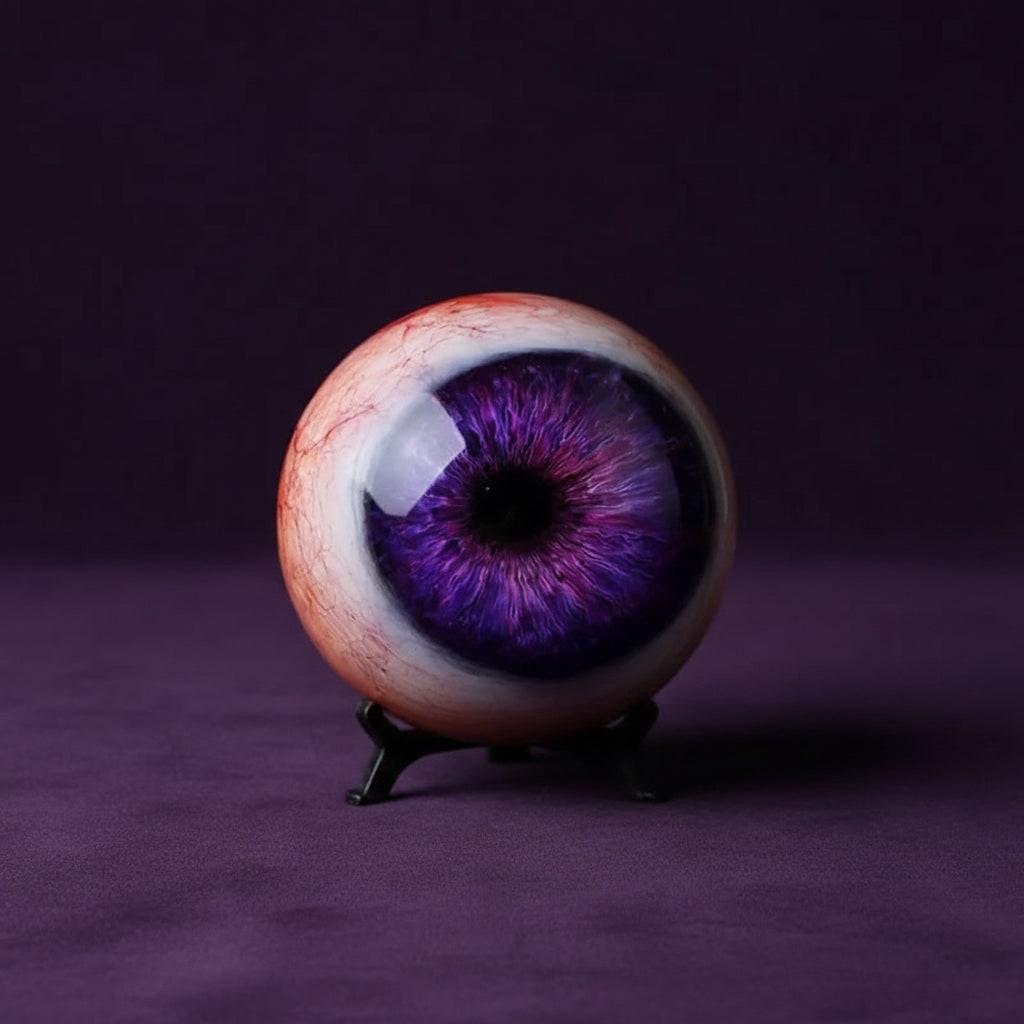 Realistic Eyeball Halloween House Decorations with Glossy Finish and Three Legged Stand