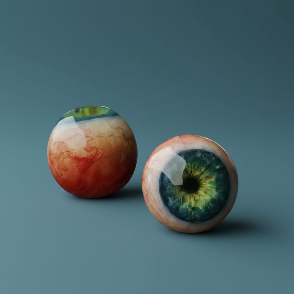 Realistic Eyeball Halloween House Decorations with Glossy Finish and Three Legged Stand