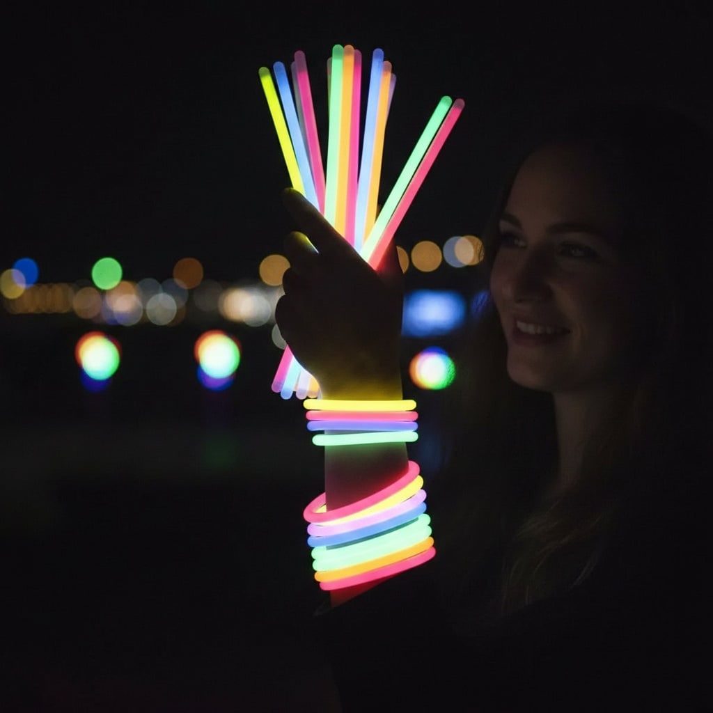 Neon Glow Sticks with Connectors for Halloween Party Lights and Bracelets