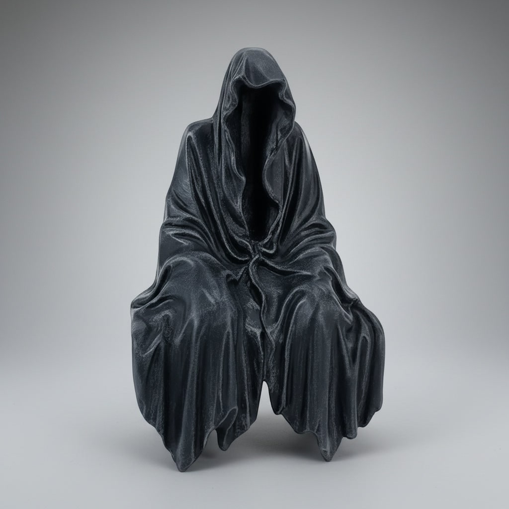 Grim Reaper Statue in Moulded Resin for Gothic Halloween House Decorations