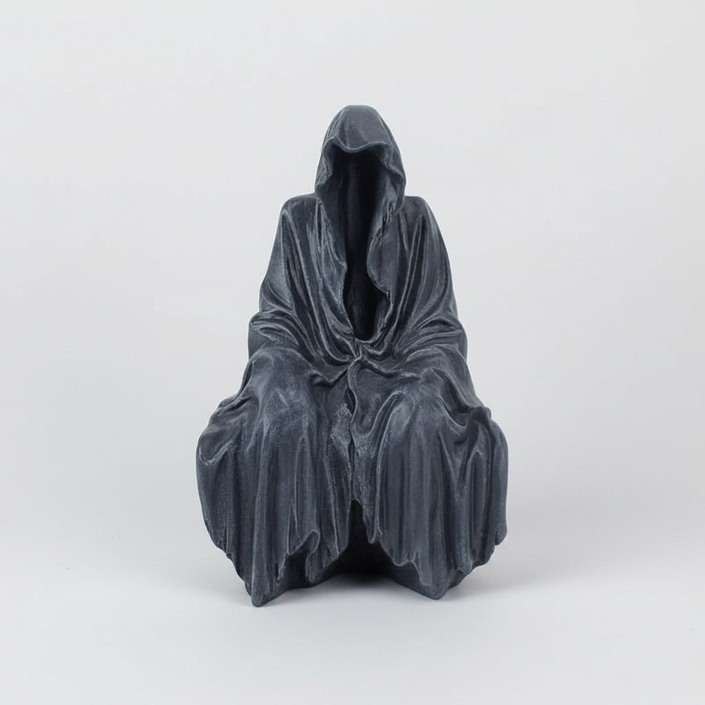 Grim Reaper Statue in Moulded Resin for Gothic Halloween House Decorations