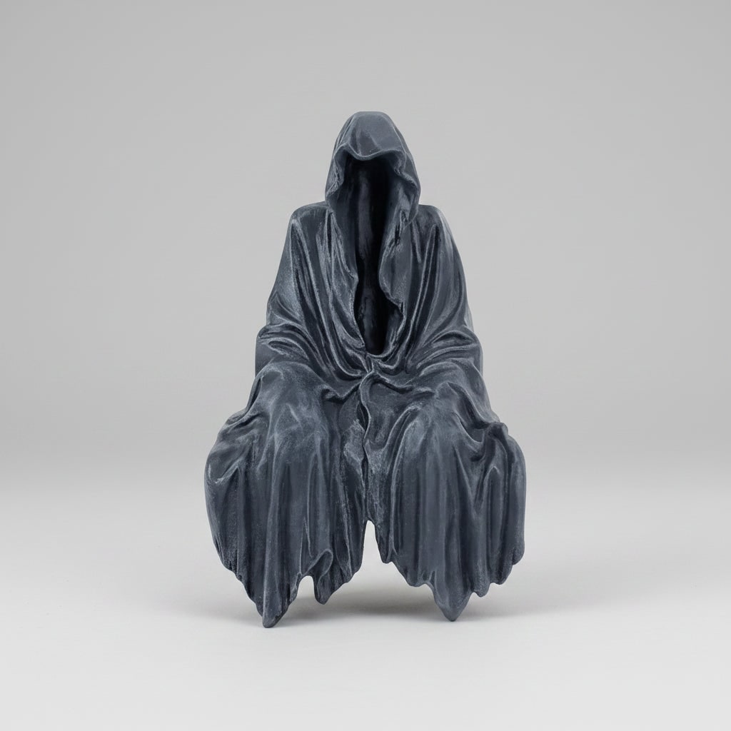 Grim Reaper Statue in Moulded Resin for Gothic Halloween House Decorations